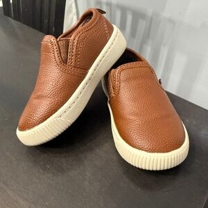Carters Toddler Faux Leather Casual Sneakers - Tan - Size 5